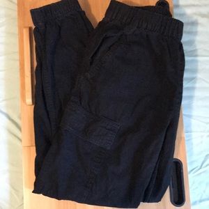 H&M girls cargo pants black size  11-12